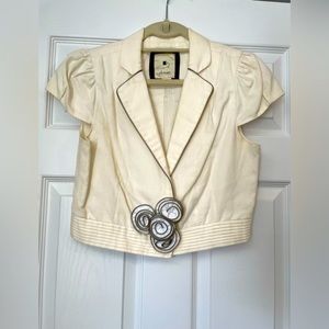 Cream cropped jacket